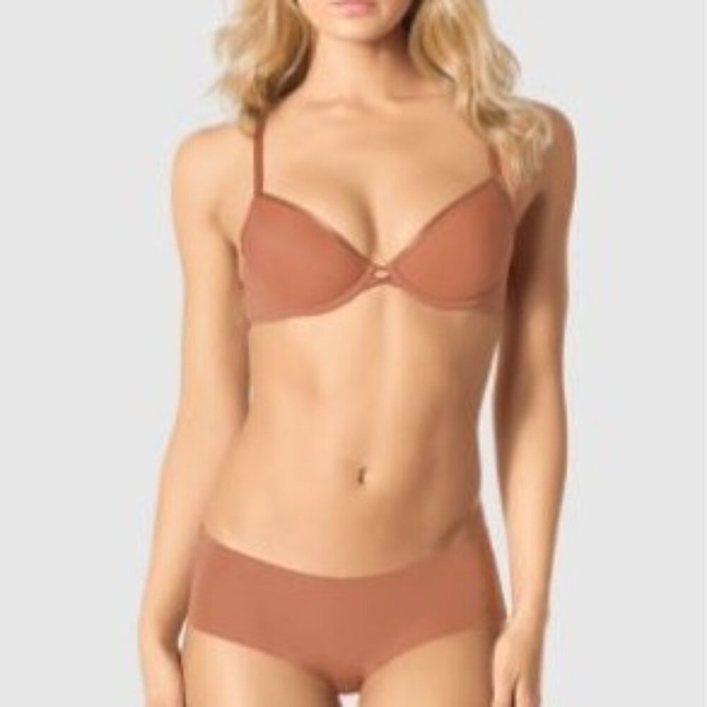 Classic La Senza Lightly Lined Semi-Sheer “Invisible” Bra – Bambi Rose – 32C
